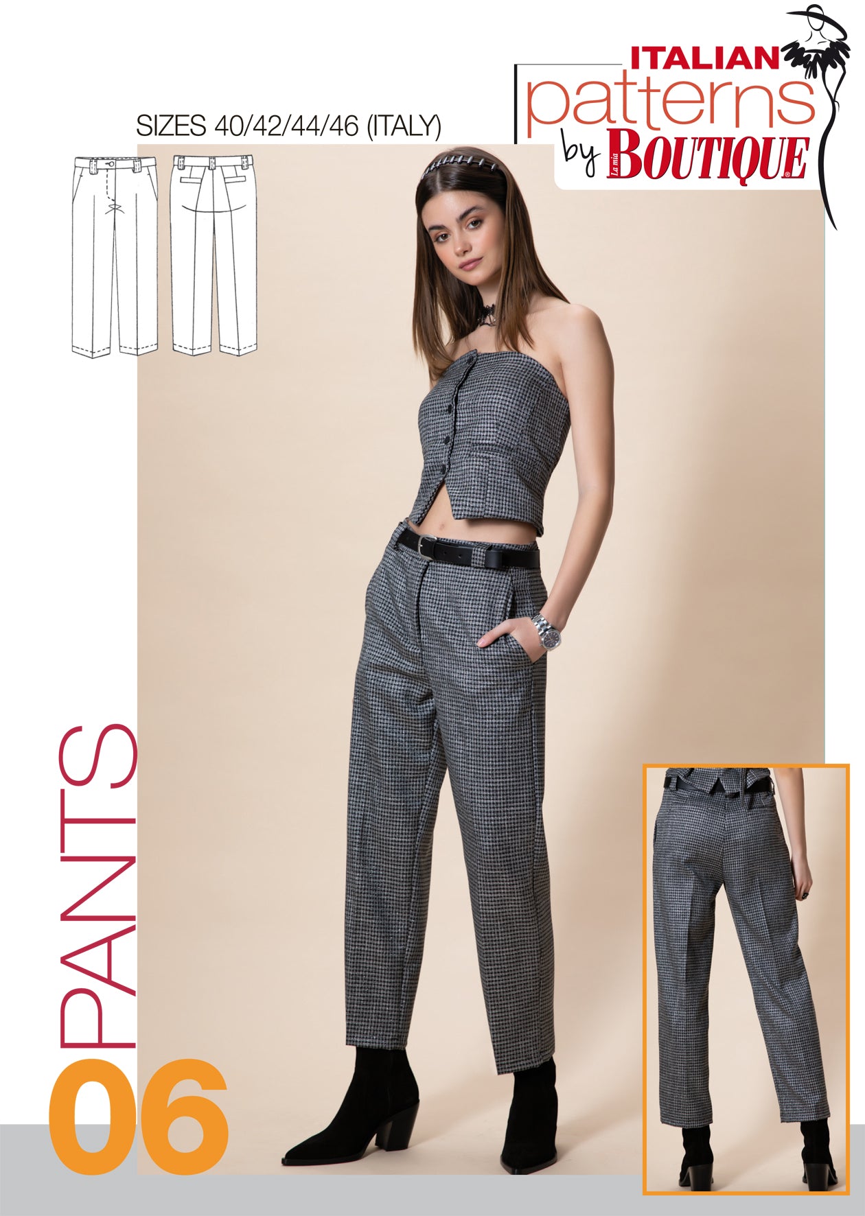 Sewing Pattern for Womens Pants, Wide Leg Pants, Cropped Pants